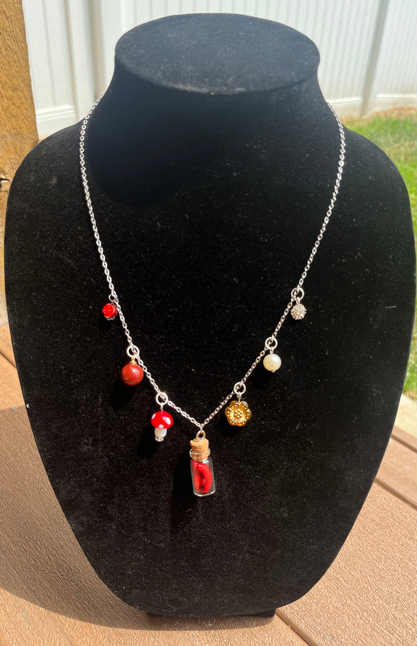 Medium Red Trinket Necklace