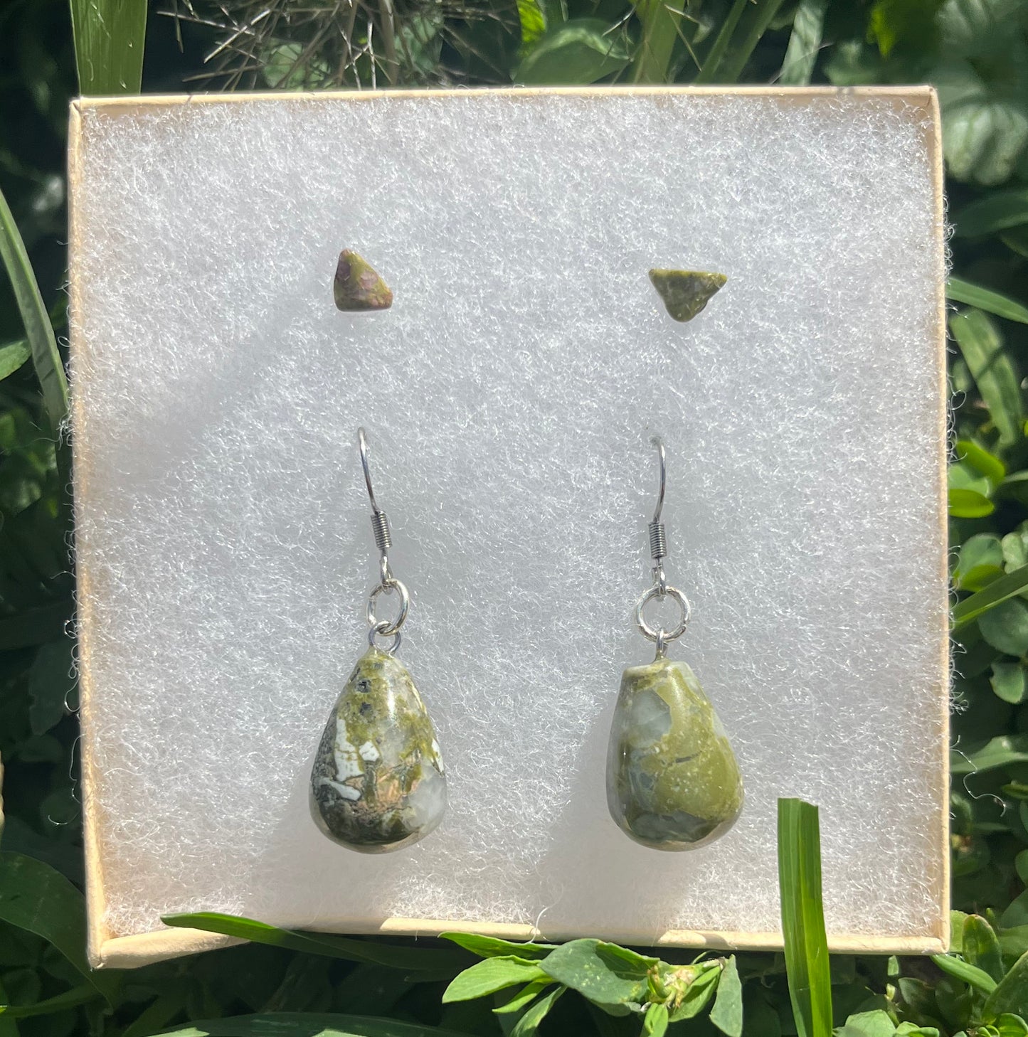 Unakite Earring Set