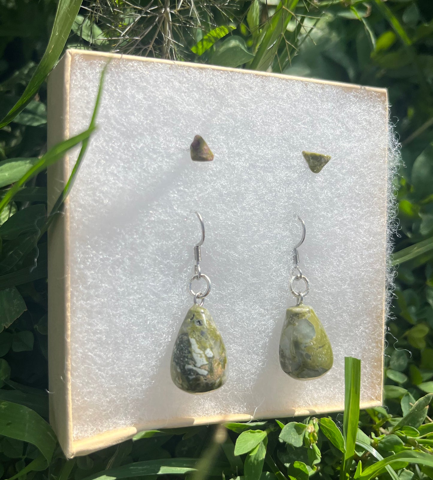 Unakite Earring Set